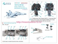 QDS+48347   3D Декаль интерьера кабины FA-18D поздний (Hasegawa) (с 3D-печатными деталями) (Малая версия) (attach3 77617)